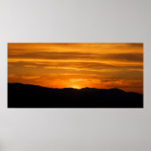 Golden Mountain Sunset Poster (Voorkant)