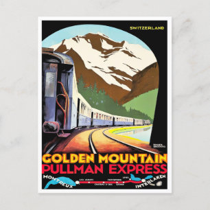 Golden Mountain Zwitserland vintage Briefkaart