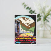 Golden Mountain Zwitserland vintage Briefkaart (Staand voorkant)