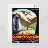 Golden Mountain Zwitserland vintage Briefkaart (Voorkant / Achterkant)