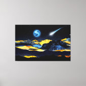 Golden mountains by night canvas afdruk (Voorkant)