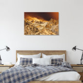 Golden Mountains Motivatie Natuur Canvas Afdruk (Insitu (Slaapkamer))