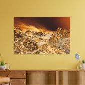 Golden Mountains Motivatie Natuur Canvas Afdruk (Insitu (Woonkamer))