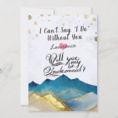 Golden Mountains zullen mijn bruidsmeisje zijn Kaart (Voorkant)