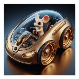 Golden Mouse-Mobile: de missie van een kleine muis Perfect Poster