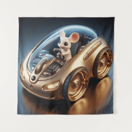 Golden Mouse-Mobile: de missie van een kleine muis Wandkleed