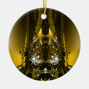 Golden Movie Reels en een Gazillion Stars Keramisch Ornament