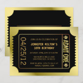 Golden Movie Ticket Kaart (Voorkant / Achterkant)