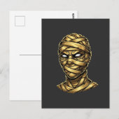 Golden Mummy Pharaoh - Ancient Egypt Streetwear Briefkaart (Voorkant / Achterkant)
