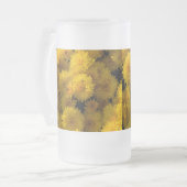 Golden Mums Frosted Glass Beer Mok (Voorkant links)