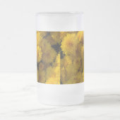 Golden Mums Frosted Glass Beer Mok (Center)