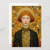 Golden Muse of Modern Elegance Feestdagenkaart (Voorkant / Achterkant)