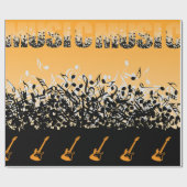 Golden Music Note Classic Cadeaupapier (Vlak)