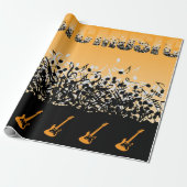 Golden Music Note Classic Cadeaupapier (Uitgerold)