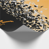 Golden Music Note Classic Cadeaupapier (Hoek)