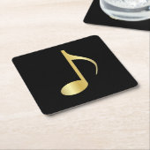 Golden Music Note Onderzetter (Schuin)