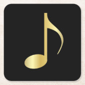 Golden Music Note Onderzetter (Voorkant)