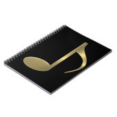 Golden Music Note Spiral Notitieboek (Linkerzijde)