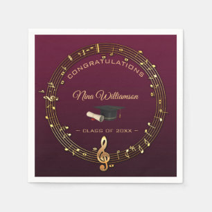 Golden Music Treble Clef en Pet Servet