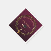 Golden Music Treble Clef en Pet Servet (Hoek)