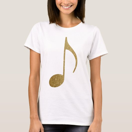 golden musical note t-shirt (Voorkant)