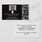 Golden Musical Symbol Visitekaartje (Voorkant / Achterkant)