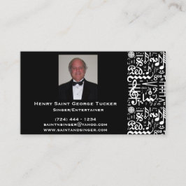 Golden Musical Symbol Visitekaartje