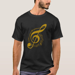 Golden muziekinstrument t-shirt
