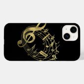 Golden muzieknoten in ovale vorm Case-Mate iPhone case (Achterkant (horizontaal))