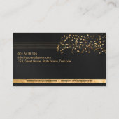 Golden Muzieknoten patroon Visitekaartje (Achterkant)