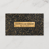 Golden Muzieknoten patroon Visitekaartje (Voorkant)