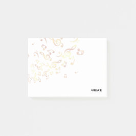Golden Muzieknoten Post-it® Notes