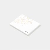 Golden Muzieknoten Post-it® Notes (Schuin)