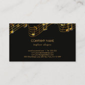 Golden Muzieknoten Visitekaartje (Achterkant)