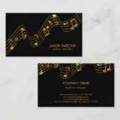 Golden Muzieknoten Visitekaartje (Voorkant / Achterkant)