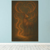 Golden Mystic Deer – Fine Art Collection   Canvas Afdruk (Insitu (Houten vloer))