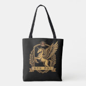 Golden Mythical Winged Horse Lunar New Year Tote Bag (Achterkant)