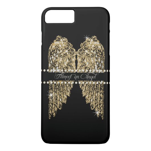 Golden n Diamond Jewel Kijk Angel Wings Bling Case-Mate iPhone Case (Achterkant)