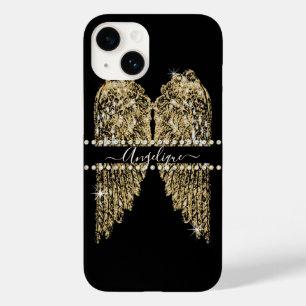 Golden n Diamond Jewel Kijk Angel Wings Bling Case-Mate iPhone Case
