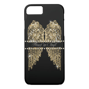 Golden n Diamond Jewel Kijk Angel Wings Bling Case-Mate iPhone Case