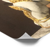 Golden Naga en White Dog ~ Chiang Mai, Thailand Poster (Hoek)