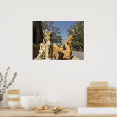 Golden Naga en White Dog ~ Chiang Mai, Thailand Poster (Keuken)