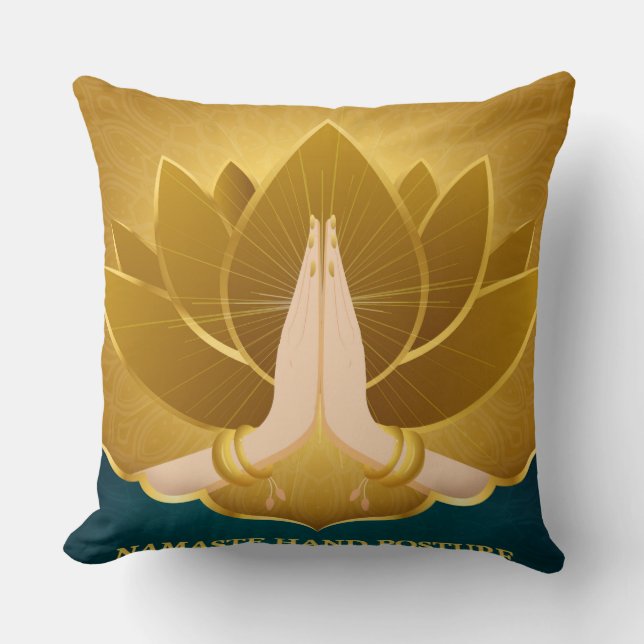 Golden Namaste Pillow Kussen (Voorkant)