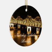 Golden Natchez-Vidalia Bridge-kerstversiering Keramisch Ornament (Rechts)