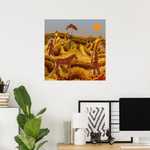 Golden Native Amerikanen Poster