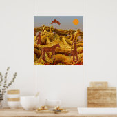 Golden Native Amerikanen Poster (Keuken)