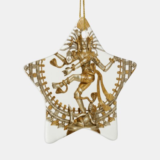 GOLDEN NATRAJ KERAMISCH ORNAMENT (Rechts)