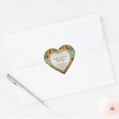 Golden Natuur Groene Oranje Monogrammen Stickers (Envelop)