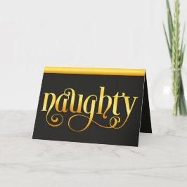 Golden Naughty Snowflake Feestdagen Kaart