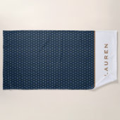 Golden Nautical ⎢ Personalized Beach Towel Strandlaken (Voorkant)